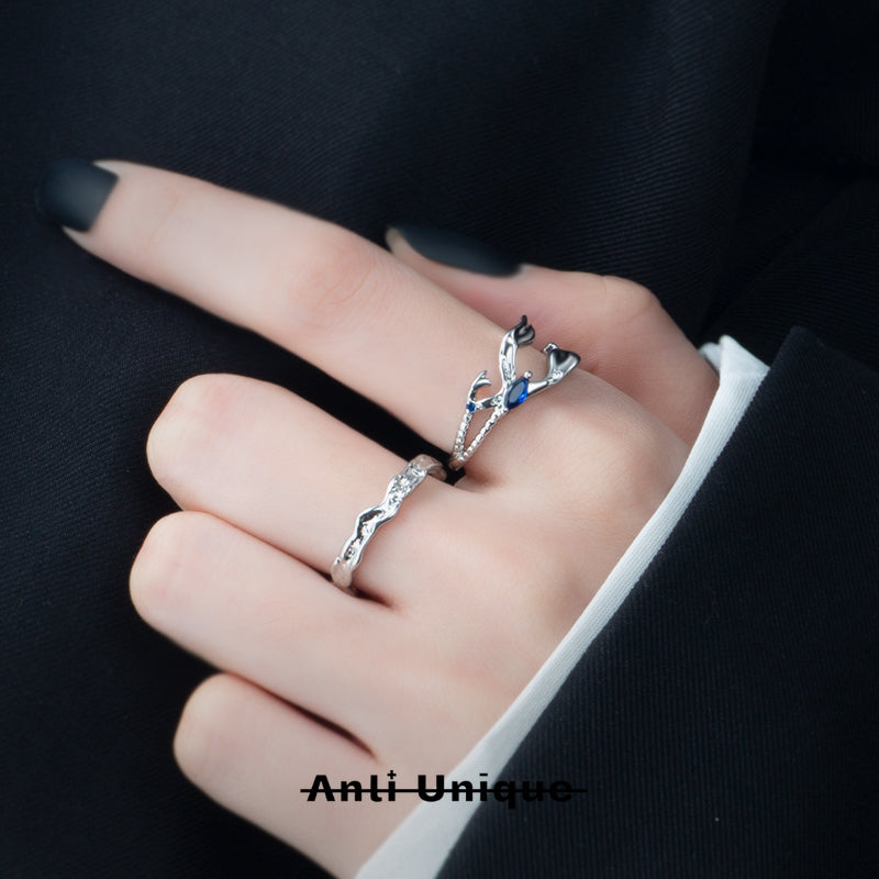 「Eagle Claw」Ravenclaw Must Have Dark Blue Zircon Adjustable Ring