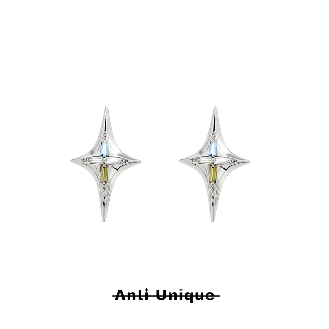 「Star Sisters」Starburst Series Zircon Pearl Earrings