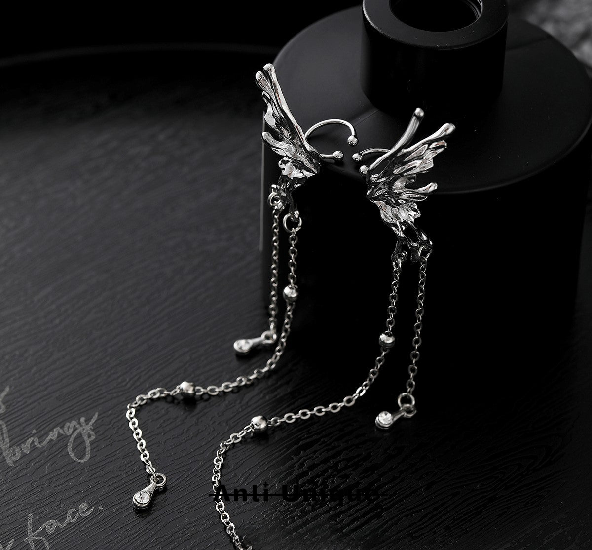 「Butterfly Rain」Fairy Style Silver Chain Ear Clips Earrings