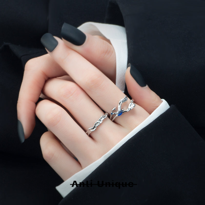 「Eagle Claw」Ravenclaw Must Have Dark Blue Zircon Adjustable Ring